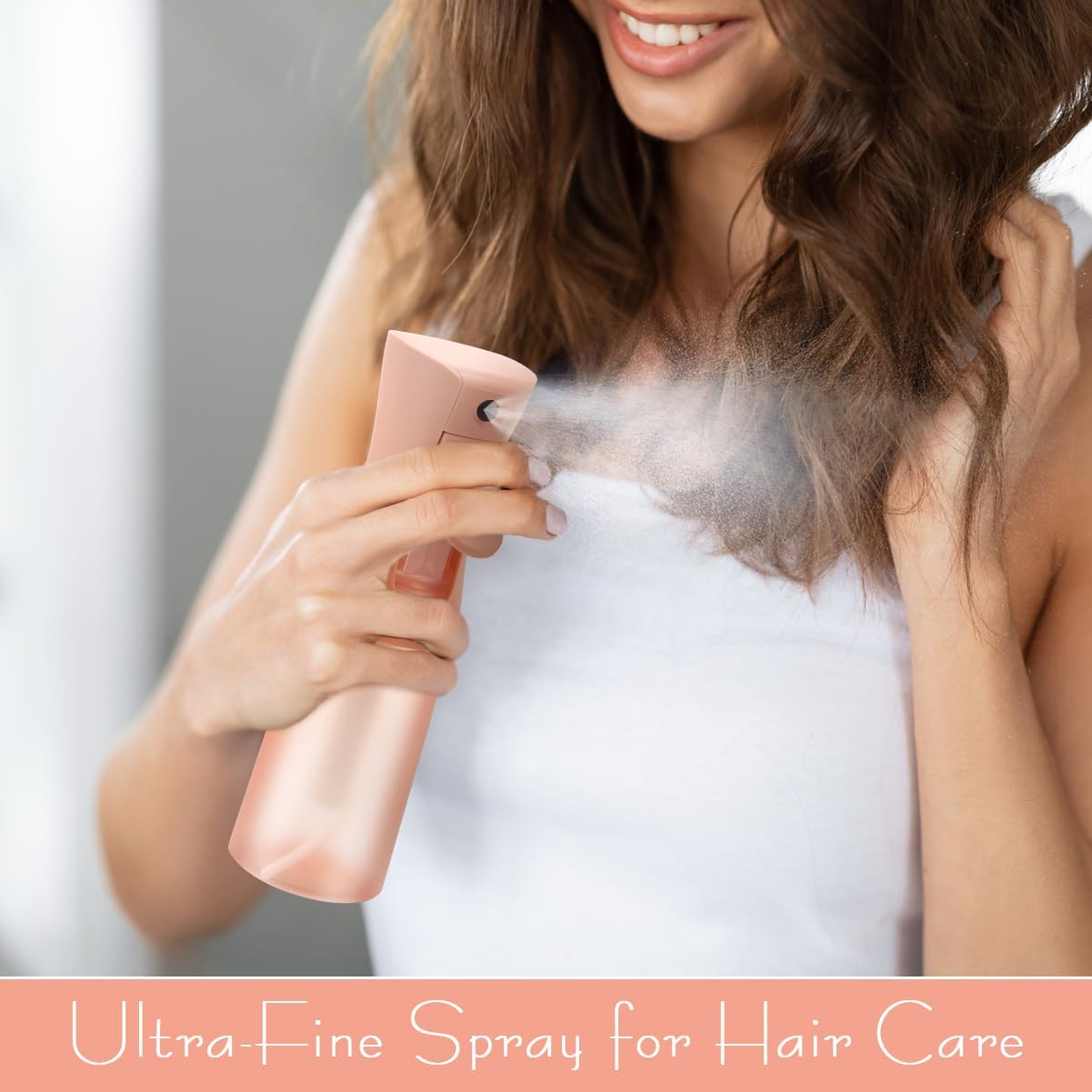Hair Spray Bottle, Fine Mist Refillable Spray Container,Ultra-Fine Continuous Spray Bottle for Skincare, Plant Care, Pet Grooming, Cleaning