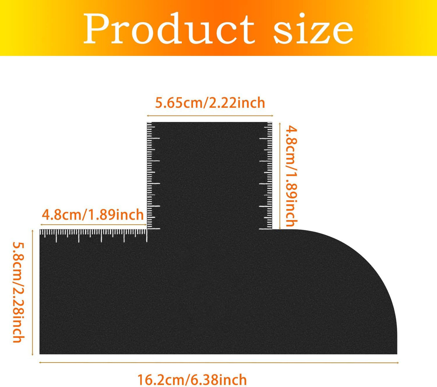 2 Pcs Enhancement Card for Barbers with Measurement Indicators, Easy to Clean Hairline Maker Guide for Barbers, Reusable Hairline Shaping Tool for Men's Hairlines and Beard (T+S Shaped)