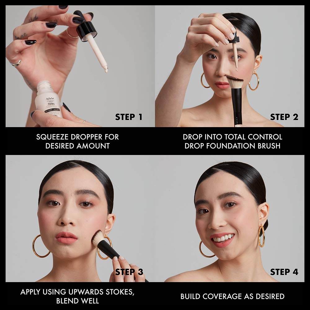 NYX PROFESSIONAL MAKEUP Total Control Pro Drop Foundation, Skin-True Buildable Coverage - Beige