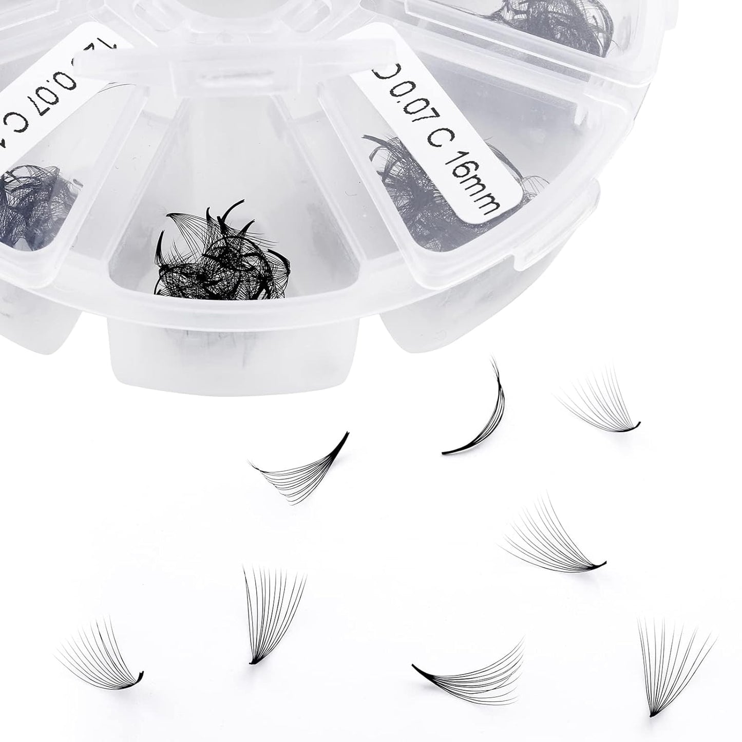 Pre-made Fans Eyelash Extension 500+6D Loose Volume Fans C Curl Premade Volume Fans 9-16mm