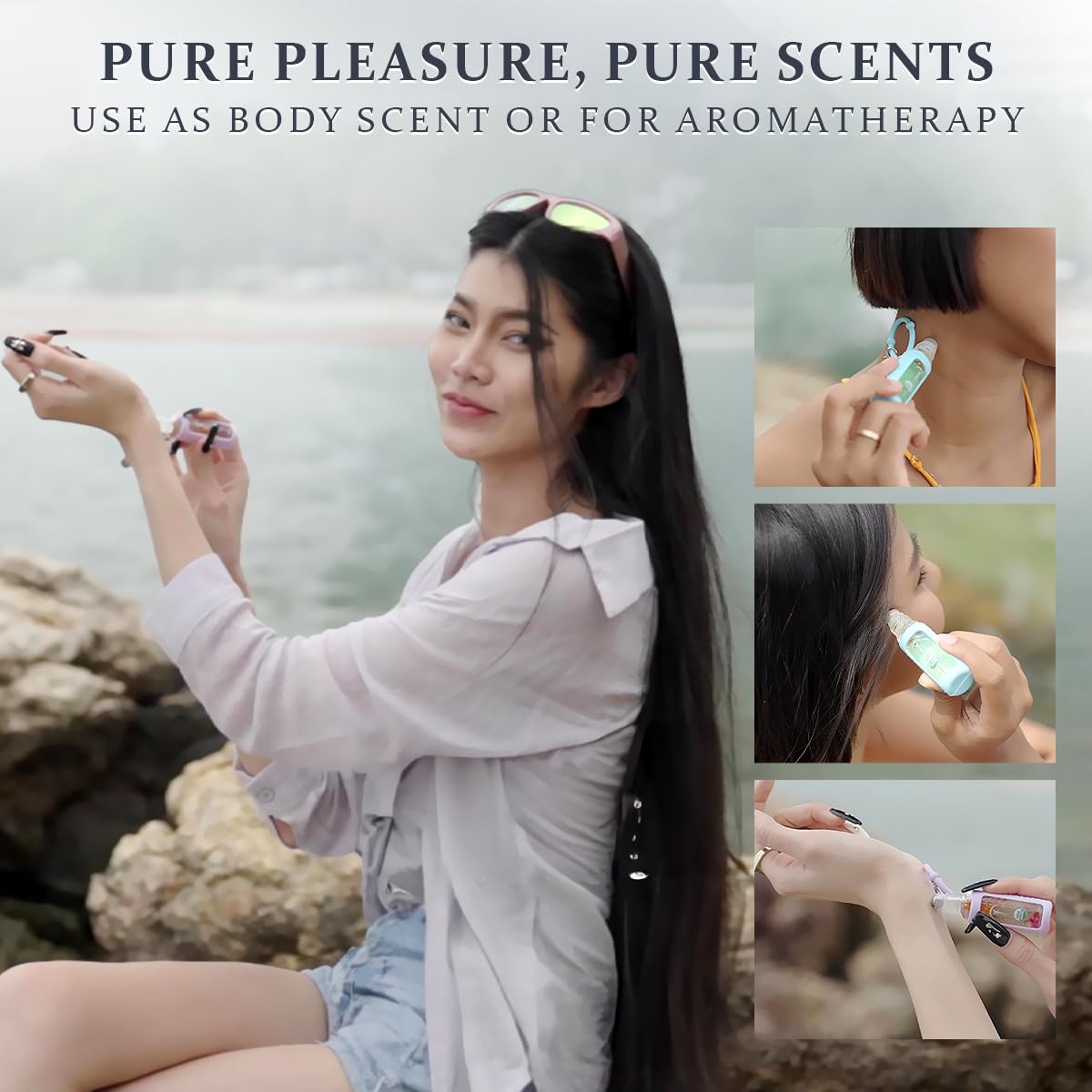 Vanilla Almond Organic Nail Cuticle Oil Pen with Jojoba, Coconut MCT, and Rosehip for Nail Hydration, Growth & Strength, Travel Size Keychain(0.34 Fl Oz)