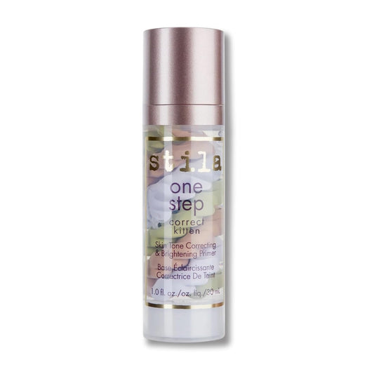 stila One Step, Color Corrector & Brightening Primer Facial Serum to Even Skin Tone, Moisturize & Hydrate, Oil-Free Makeup 1 Fl. Oz.
