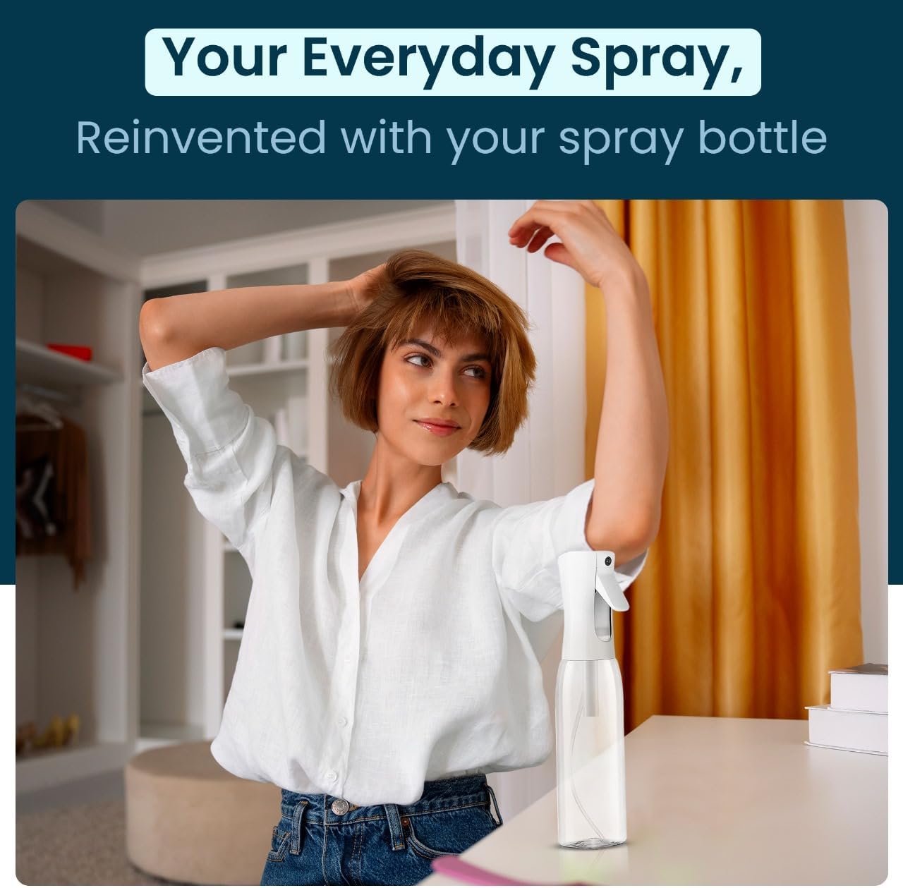 VIGOR PATH Ultra Fine Mist Spray Bottle – Continuous Mister for Hair, Plants & More, Professional Salon & Barber Quality, Clear Refillable Bottle, 500ml (17oz)