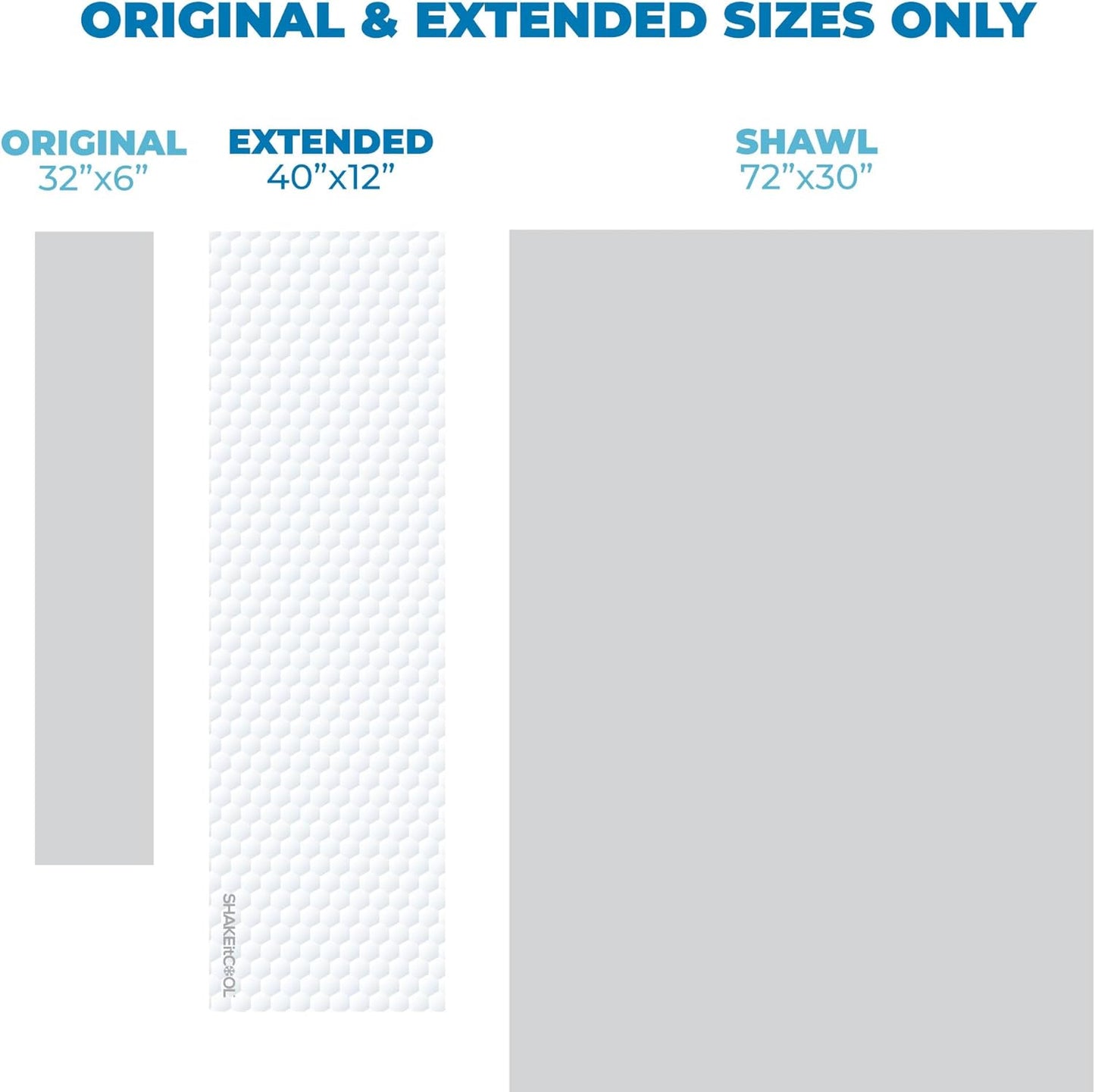 SHAKEitCOOL Extended Size Cooling Towel – Be Cool in Style - Heat Relief, Soft, Lightweight, Sun Protection, Easy Clean - Perfect for Biking, Hiking, Running, Yoga, Golf, Gardening - Golf M