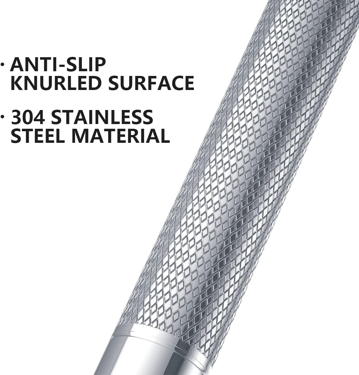 2 Pack 24 Inch Anti Slip Shower Grab Bar 1.25" Diameter,Munzong Stainless Steel Bathroom Grab Bar,Knurled Bathroom Balance Bar,Safety Handrail Support,Handicap Injury Elderly Senior Assist Bath Handle