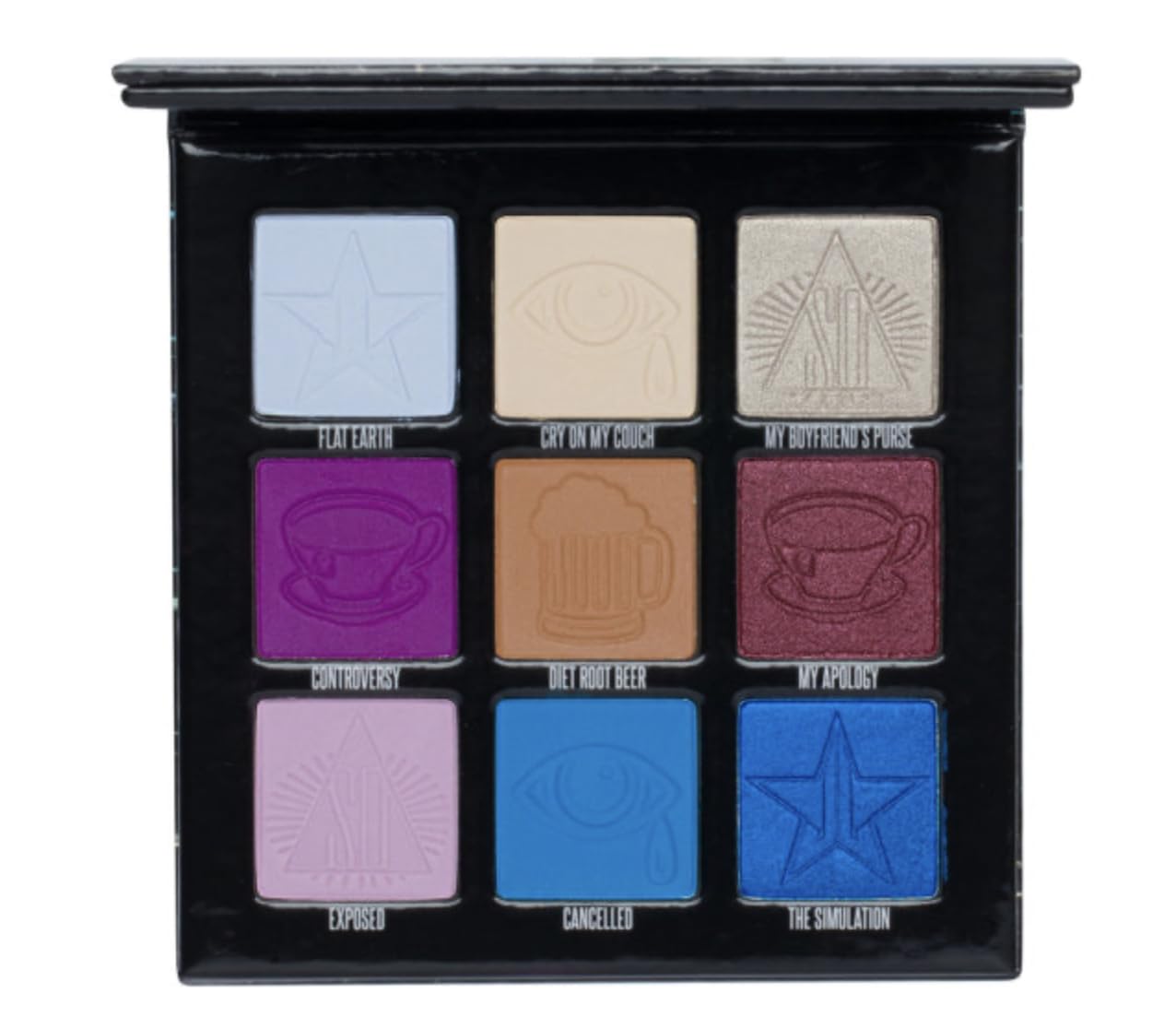 Jeffree Star Cosmetics Weirdo Mini Palette + Mini Controversy & Black Jeffree Star Approved Mascara Bundle of 3, Red