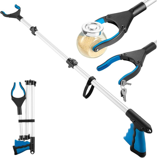 43 Inch Grabber Reacher Tool, Grabbers for Seniors Heavy Duty, Trash Picker Upper Grabber, Collapsible and Easy to Store, Wide Jaw, Grips Items Easily and Securely