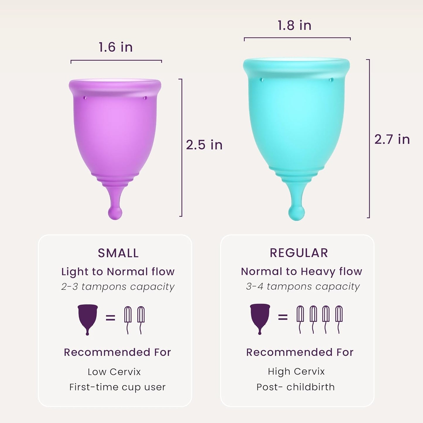 Ecoblossom Complete Menstrual Cup Kit - Small & Large Reusable Period Cups, Silicone Sterilizer Holder, Cleansing Wash, Water-Based Lube, and Easy-Insert Disc Applicator - All Inclusive Set