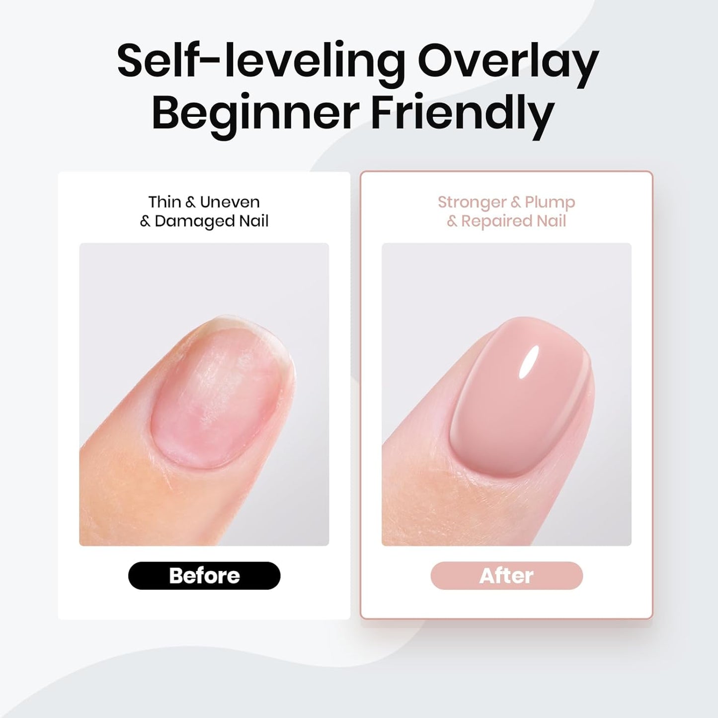 Beetles Rubber Base Builder Nails Gel: Brownish Pink Natural Nude Color Base Gel Nail Polish For Nails Thickening, Nail Strengthening Extension Sculpting