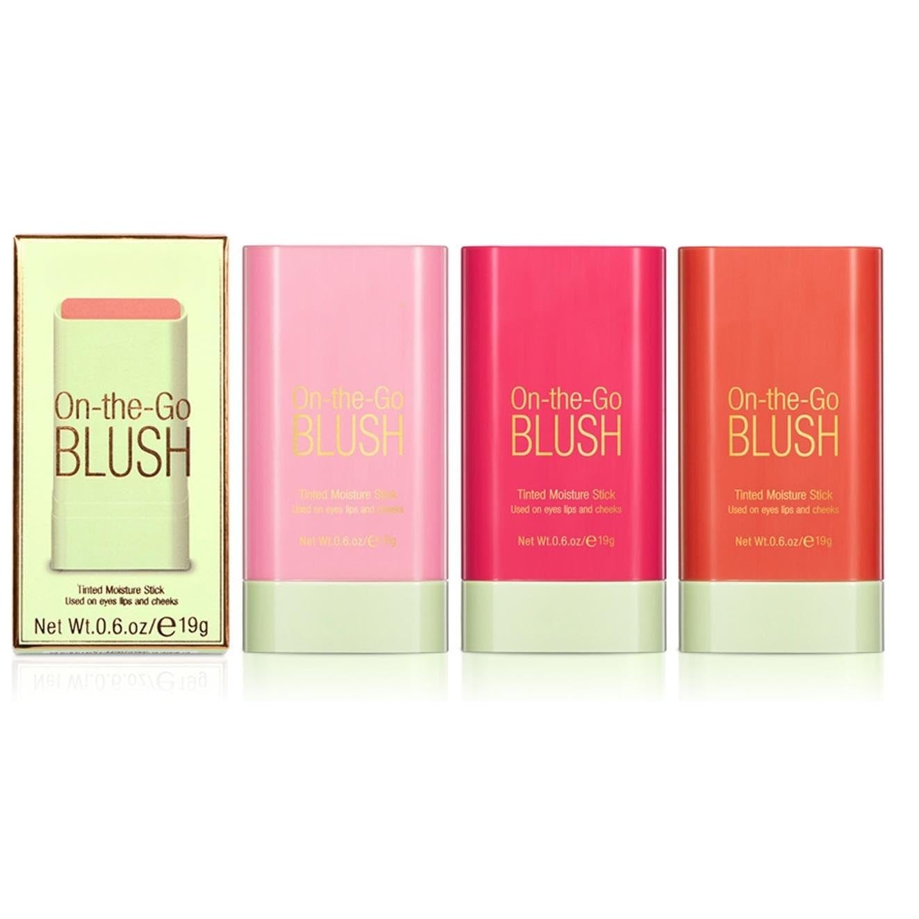 Blush Rare Beauty Liquid Blush Cream Blush Stick For Cheeks Natural Blendable Powder Blusher Stick On The Go Blush Brushes For Makeup Cheeks,Natural Waterproof, Long Lasting (3PC)