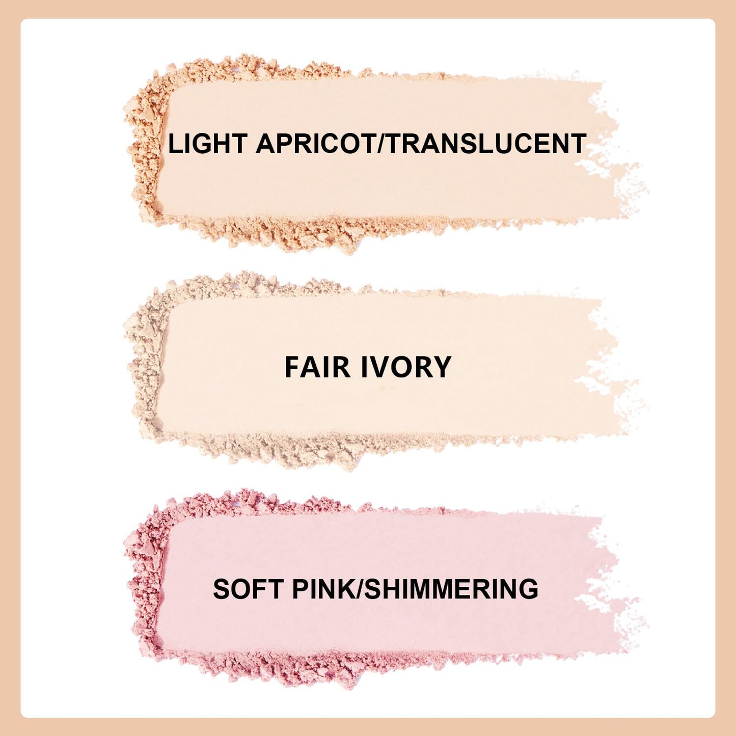 Setting Powder Lightweight Loose Powder Finishing Powder Long-Lasting Face Powder Waterproof with Soft Mushroom Powder Puff & Mirror, Matte Finish (Light Apricot/Translucent)-3 Boxes
