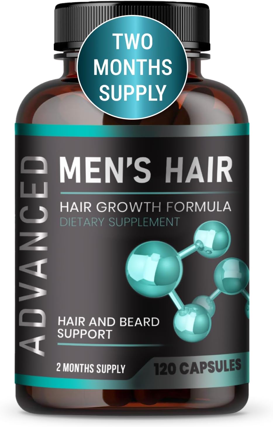 Hair Growth Vitamins For Men - Anti Hair Loss Pills. Regrow Hair & Beard Growth Supplement For Volumize, Thicker Hair.Stop Hair Loss And Thinning Hair With Biotin & Saw Palmetto Hair Vitamins.120 Caps