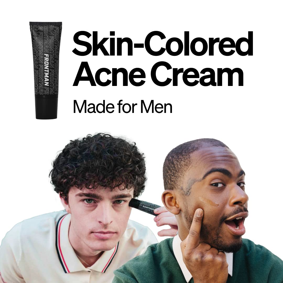 FRONTMAN Fade, Men's Acne Concealer With Salicylic Acid For Acne | For Blemishes & Dark Circles | Natural Coverage, Non-Greasy Formula, Oil-Free, Fragrance-Free | Perfect for All Skin Types | Men’s Concealer D2 Dark Shade