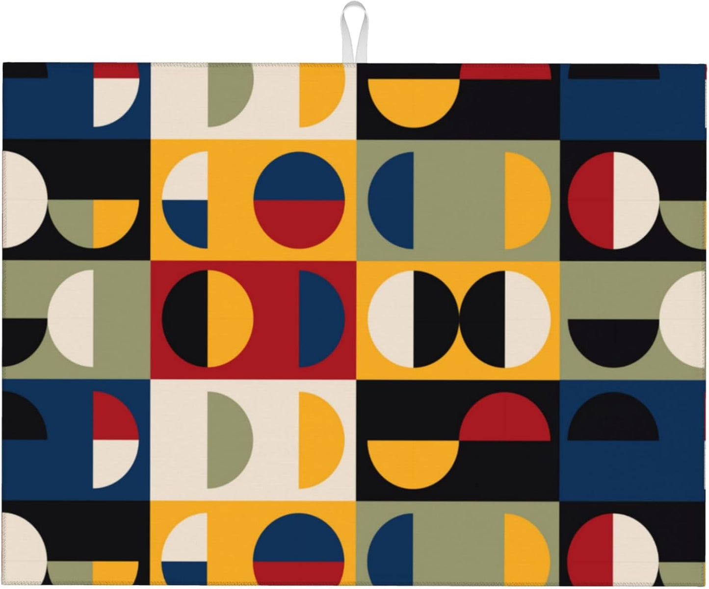 Retro Mid Century Modern Kitchen Drying Mat Microfiber Dish Drainer Mat for Kitchen Counter Absorbent Reusable Washable 18x24 Inch