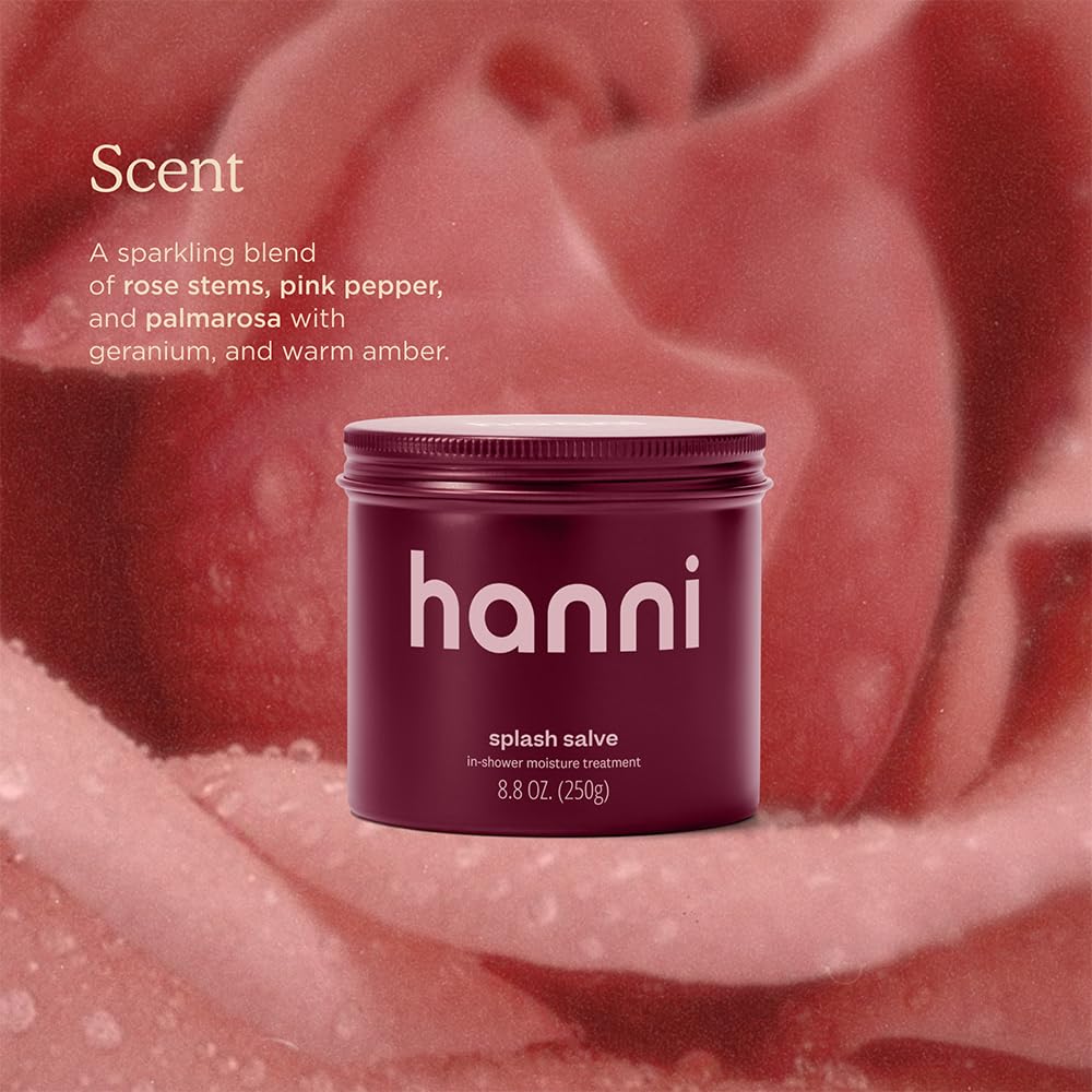 HANNI Splash Salve Body Mask, In-Shower Moisturizer with Coconut, Jojoba, Shea Butter & Glycerin, Deep Conditioning for All Skin Types, 250 mL / 8.8 oz