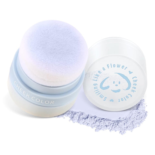 Boobeen Powder Blush for Cheeks, Air Cushion Matte Blush, Natural Highly Pigmented Blush Makeup Easy to Blend, Loose Blush Compact Long-lasting