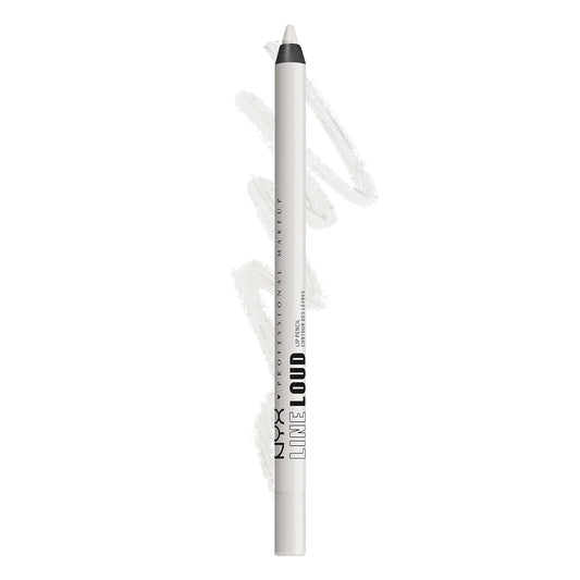 NYX PROFESSIONAL MAKEUP Line Loud Lip Liner, Longwear and Pigmented Lip Pencil with Jojoba Oil & Vitamin E - Gimme Drama (White)