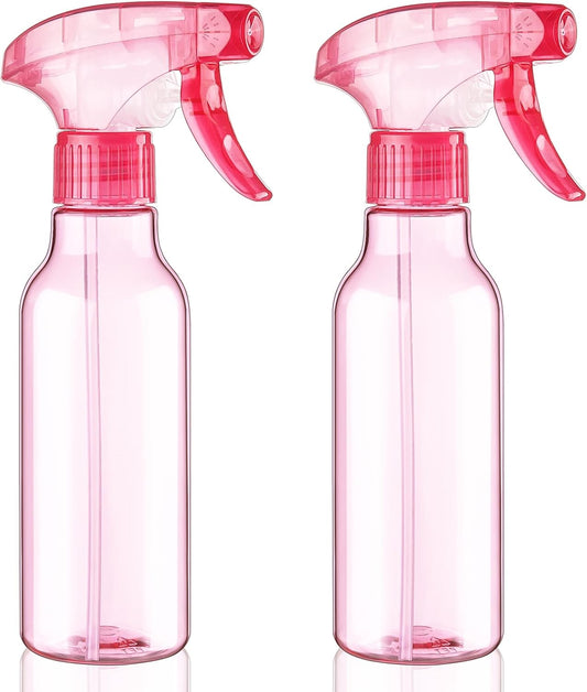 Cosywell Plastic Spray Bottles 8.8oz/260ml 2 Pack Empty Spray Bottle for Cleaning Mist/Stream Refillable Container Water Spraying Bottle for Cooking Hair Care Essential Oils(Pink)