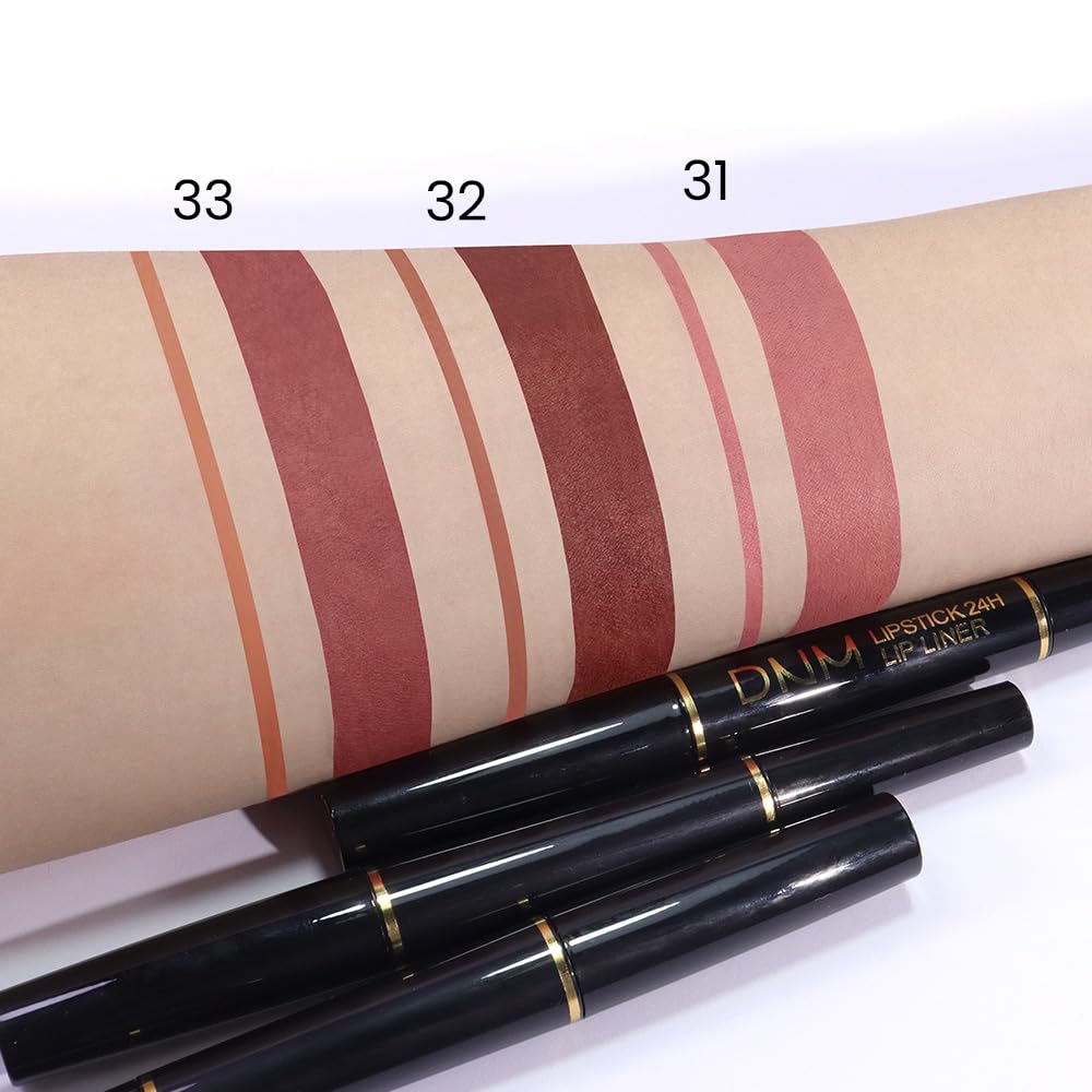 evpct 1Pcs Matte Lip Liner and Lipstick Combo Set Kit for Women, Magic Neutral Lipsticks 24 Hours Original Lipstick and Lips Liner Pencil Stain Gloss Makeup Long Lasting Waterproof, 33# MORE TAUPE