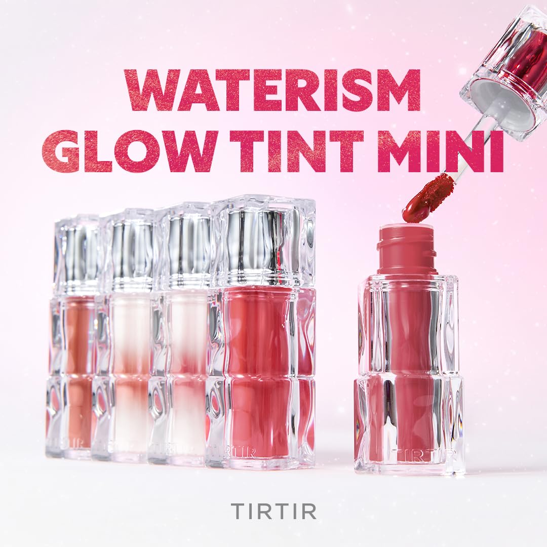 TIRTIR [*Mini Size Waterism Tinted Lip Gloss #23 Peachricot, 0.06 Fl Oz – Kiss Ready Lipgloss, 12H Long Lasting Non Sticky Natural Tinted Glow Korean Multiuse Cheek and Lip Tint for Women gift
