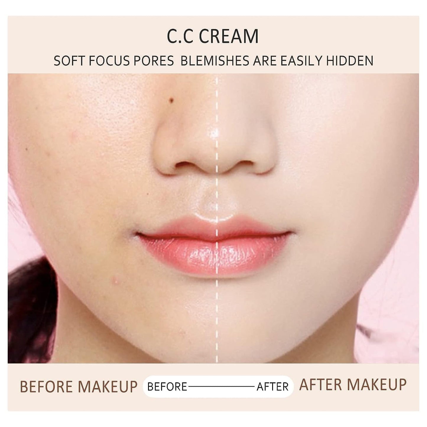 NOISSUE Cc Cream Skin Tone Adjusting CC Cream SPF 50, Face Sunscreen and Foundation, Colour Correcting Self Adjusting Soft Moisturizing Skin Tone Gel Invisible Pore Light Oil-Free (2pcs-Ivory)