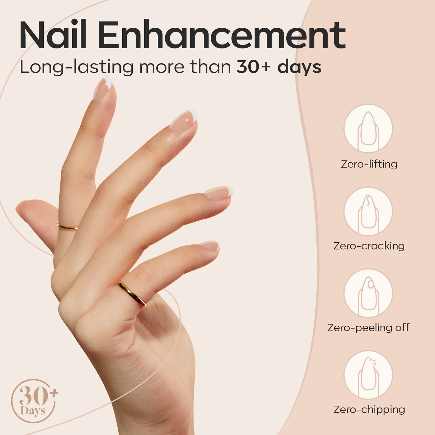 modelones 8-in-One Builder Nail Gel, Neutral Nude Builder for Thickening, LED Lamp Cured Hard Strengthener Extension Color Base Rhinestone Glue Gel Polish in a Bottle for DIY Home Salon