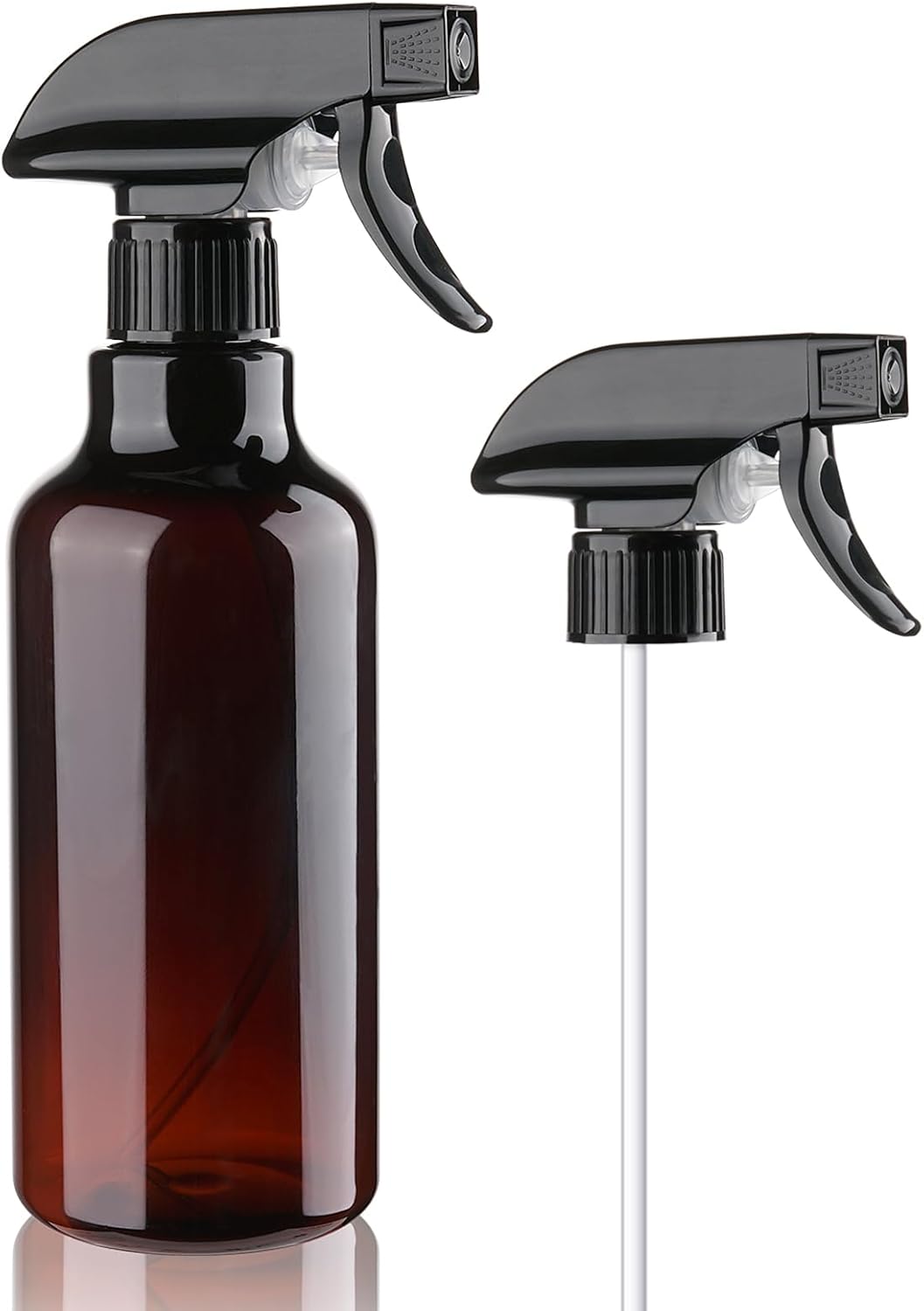 Spray Bottles Plastic Spray Bottle for Hair Mist/Stream Heavy Duty Empty Spray Bottles for Cleaning Solutions, Plants, Cooking (16.9oz-Brown+nozzle)
