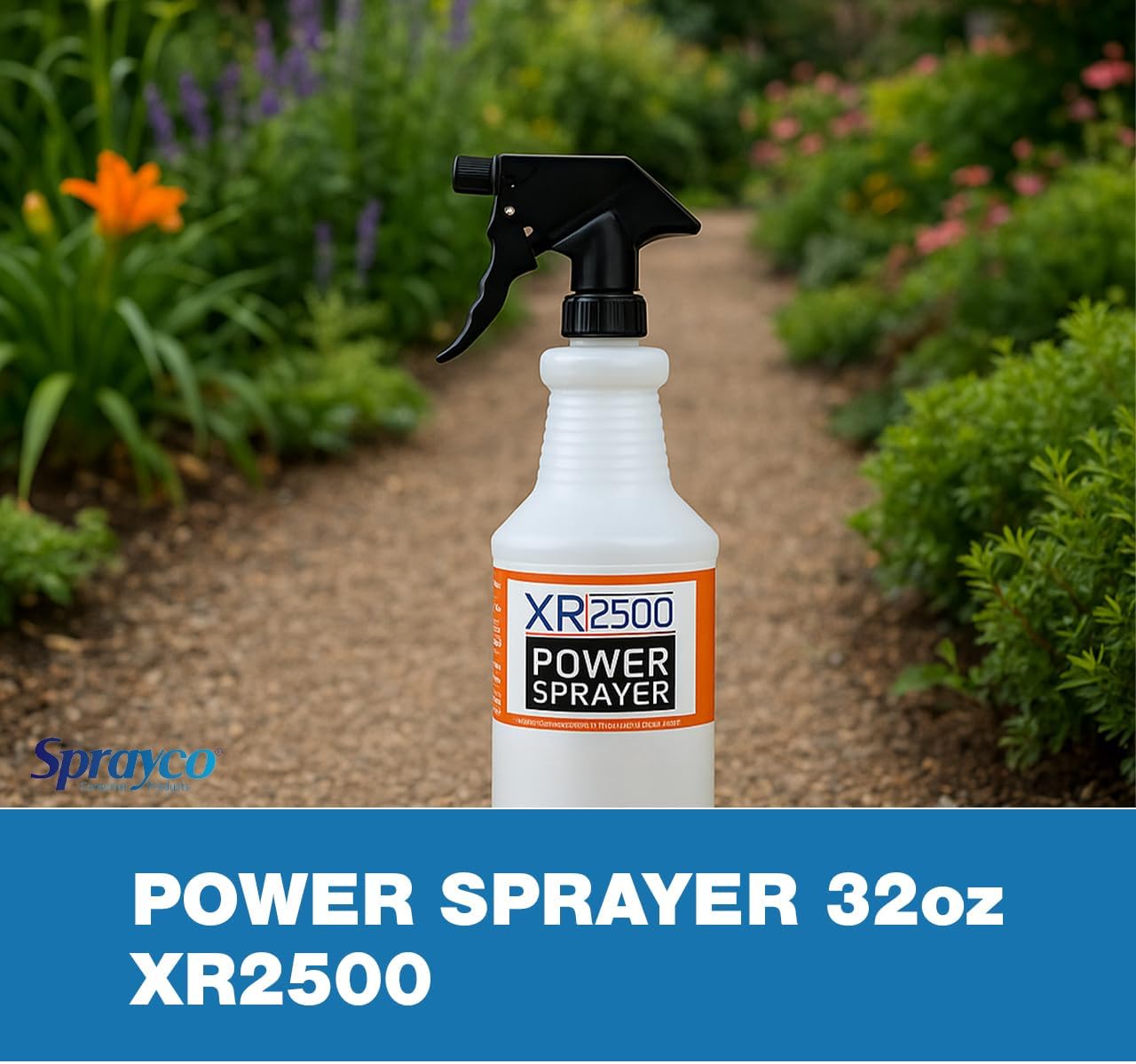 32oz Chemical Resistant Spray Bottle – Adjustable Nozzle, Built-in Dilution Scale, Heavy Duty Plastic, All-Purpose Cleaning, Gardening, Car Detailing, Plant Mister