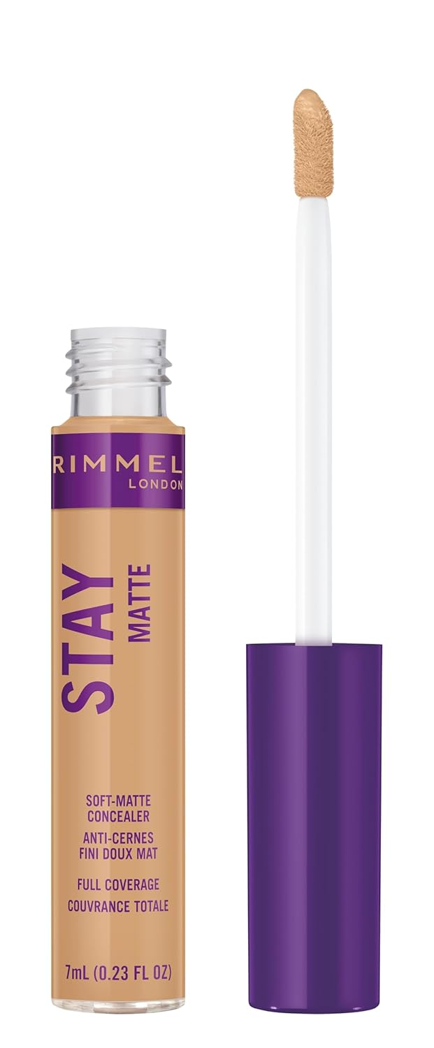 Rimmel London Stay Matte - 142 Linen - Concealer, 24-Hour Wear, Shine Control, Fights Free Radicals, 0.23oz
