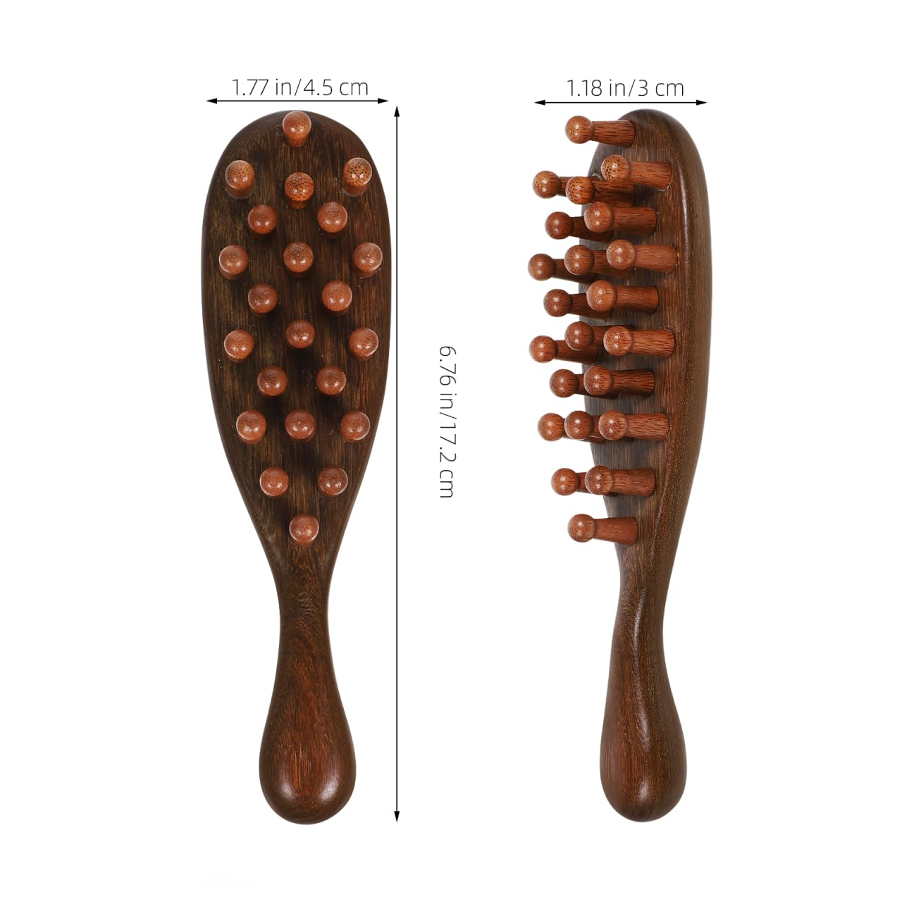 VOSAREA Wooden Massage Comb Wooden Comb Mini Travel Hair Brush Natural Hair Care for Women and Men