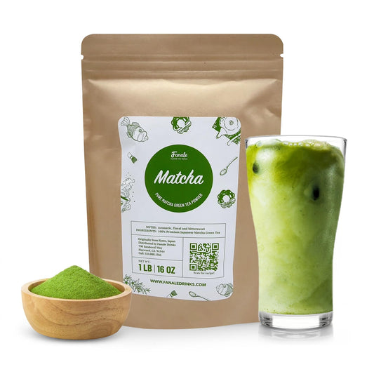 Fanale Premium Japanese Pure Matcha Bubble Tea Flavoring Powder | Perfect for Baking, Smoothies, Desserts and Drinks | Instant Flavoring Powder for Boba Milk Tea - 2.2 Pounds (Pack of 1).