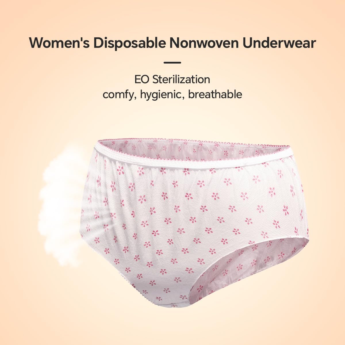 Women's Disposable Underwear Nonwoven Ladies Briefs Panties for Hotel Spa Hospital Stays Travel 20 Pack