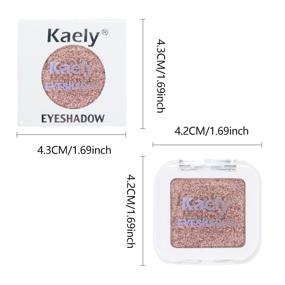 Glittler Singe Eye Shadow Palette Makeup, Amber Rush Brown Sparkle Monochrome Eyeshadow, Mini Singe Pressed Pigmented Waterproof Sombras Para Ojos, Vegan, Talc, Paraben & Cruelty Free, 21