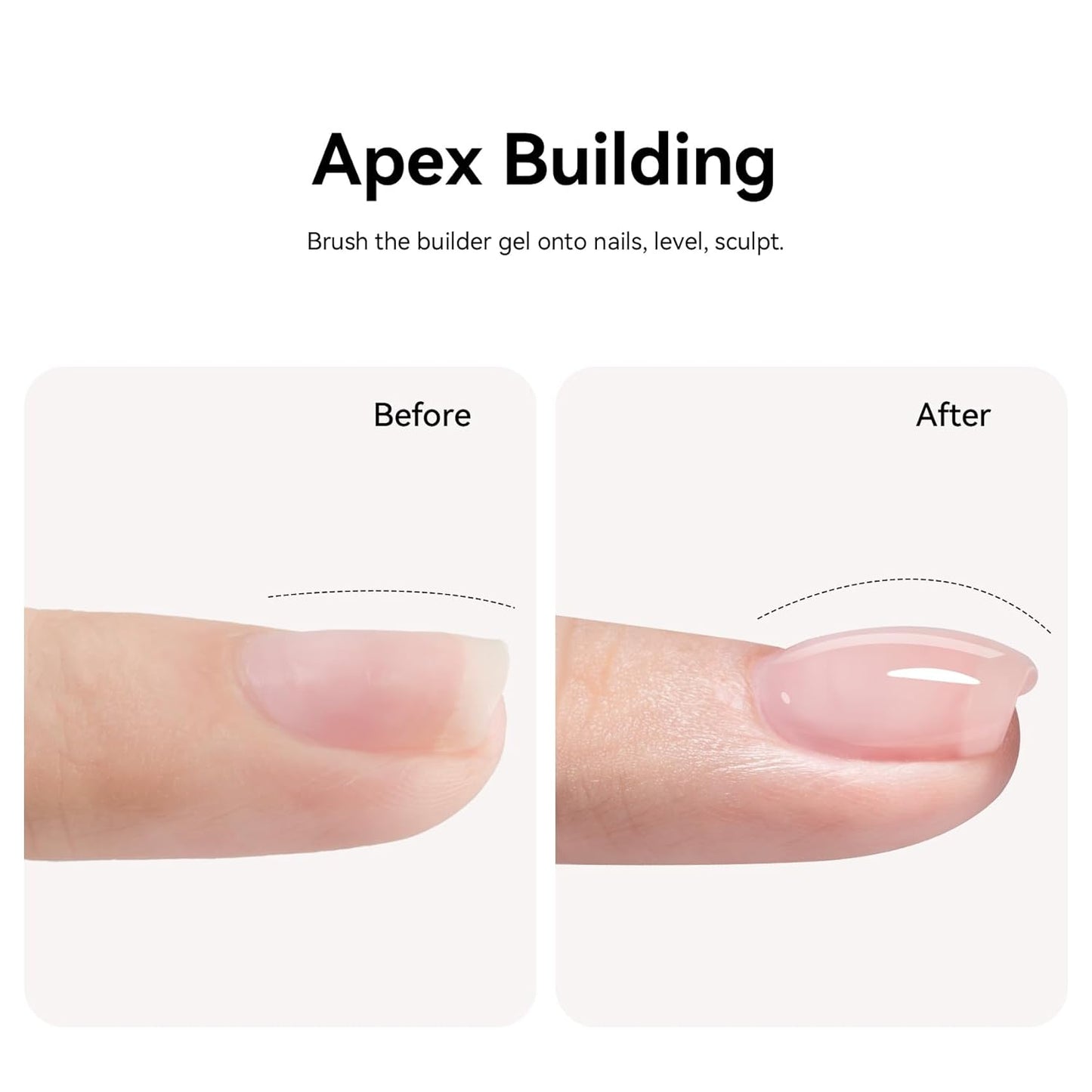 MAYCHAO Nude Builder Gel for Nails, 15ml Nail Strengthener in a Bottle, Nail Extension Hard Gel, Soak Off Long Lasting UV Light Cure