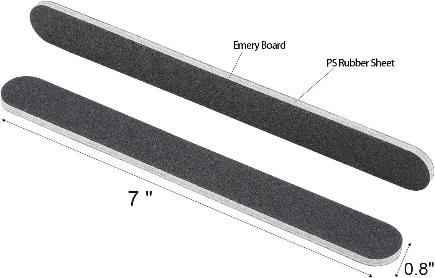 50 Pcs Nail Files for Acrylic Nails 100/180 Grit Double Sides Fingernail Files Professional Manicure Tools for Home Salon