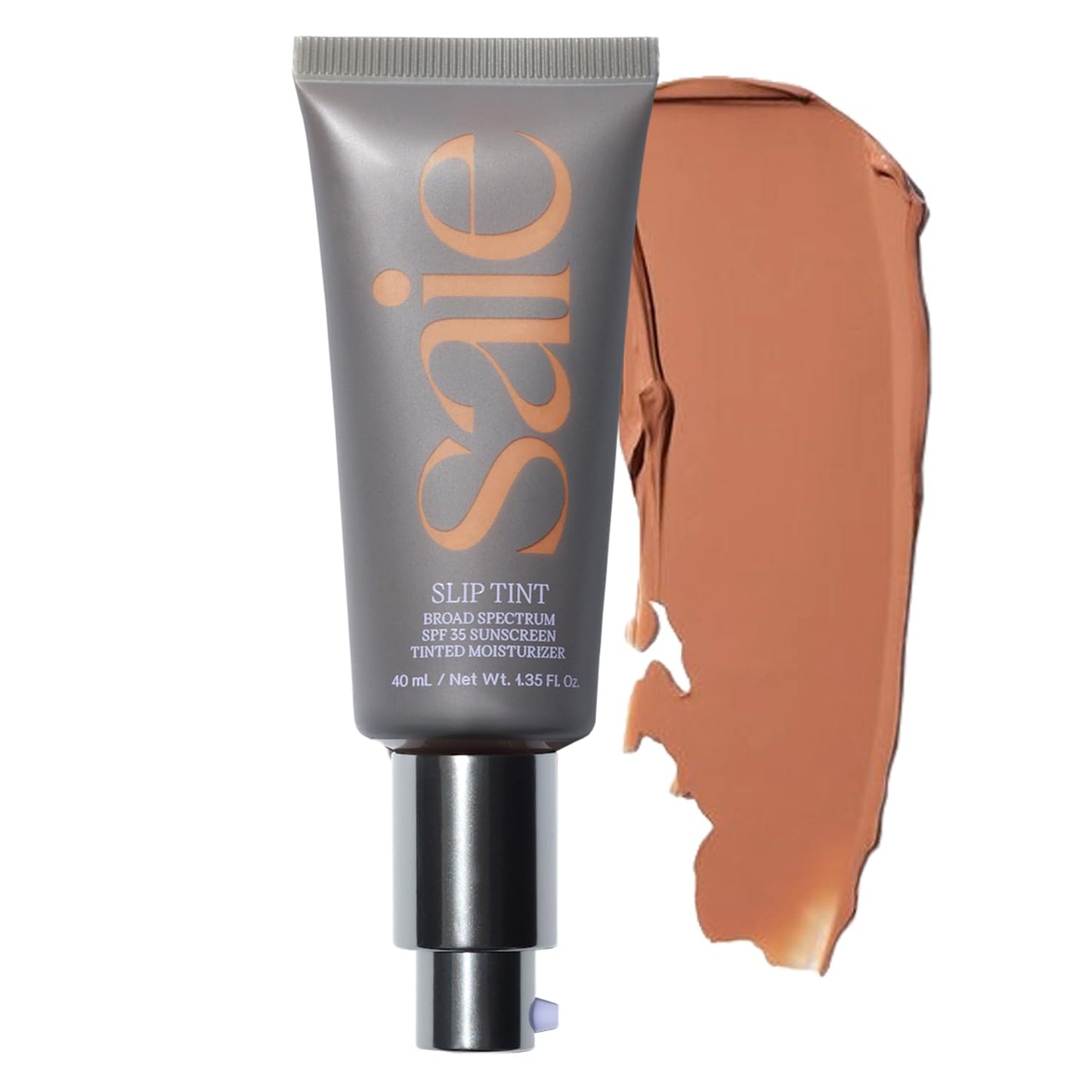 Saie Slip Tint Tinted Moisturizer with SPF 35 - Light Coverage, Glowy Skin Tint & Mineral Sunscreen for Face with Hydrating Hyaluronic Acid - Summer Makeup Essential - Shade Six (1.35 oz)