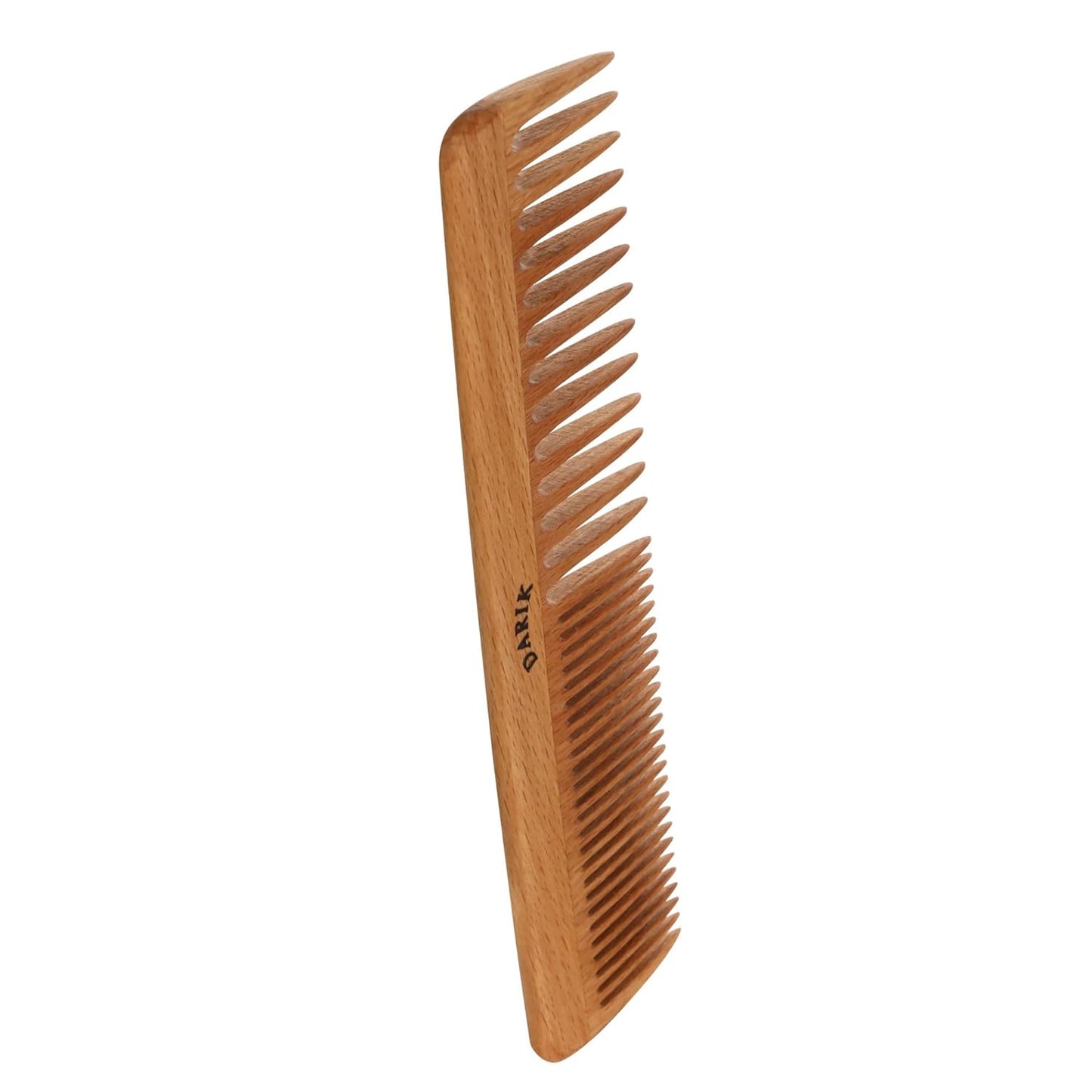 Wide Tooth Wooden Comb Handmade - Natural Vintage Style Wide Tooth Comb for Curls Gentle Styling - Anti-Static Wood Hair Combs For Women Detangling (Sparse and Dense Tooth)