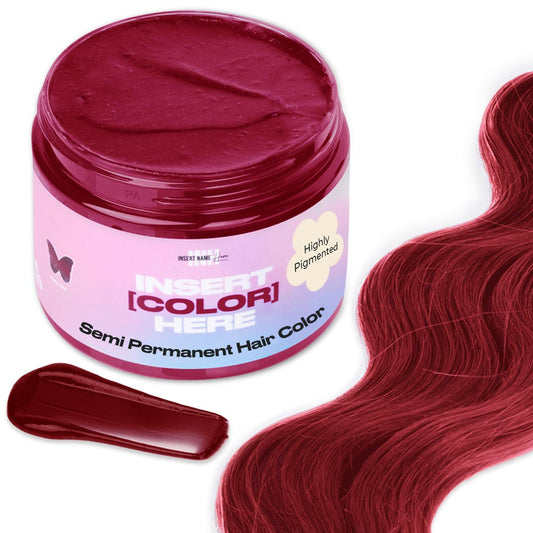INH Semi Permanent Hair Color | Color Depositing Conditioner | Ruby Red Hair Dye | No Bleach & No Peroxide Temporary Tint for Women & Men | Vegan, Ammonia Free, & Sulfate Free | Ready to Use, 6oz
