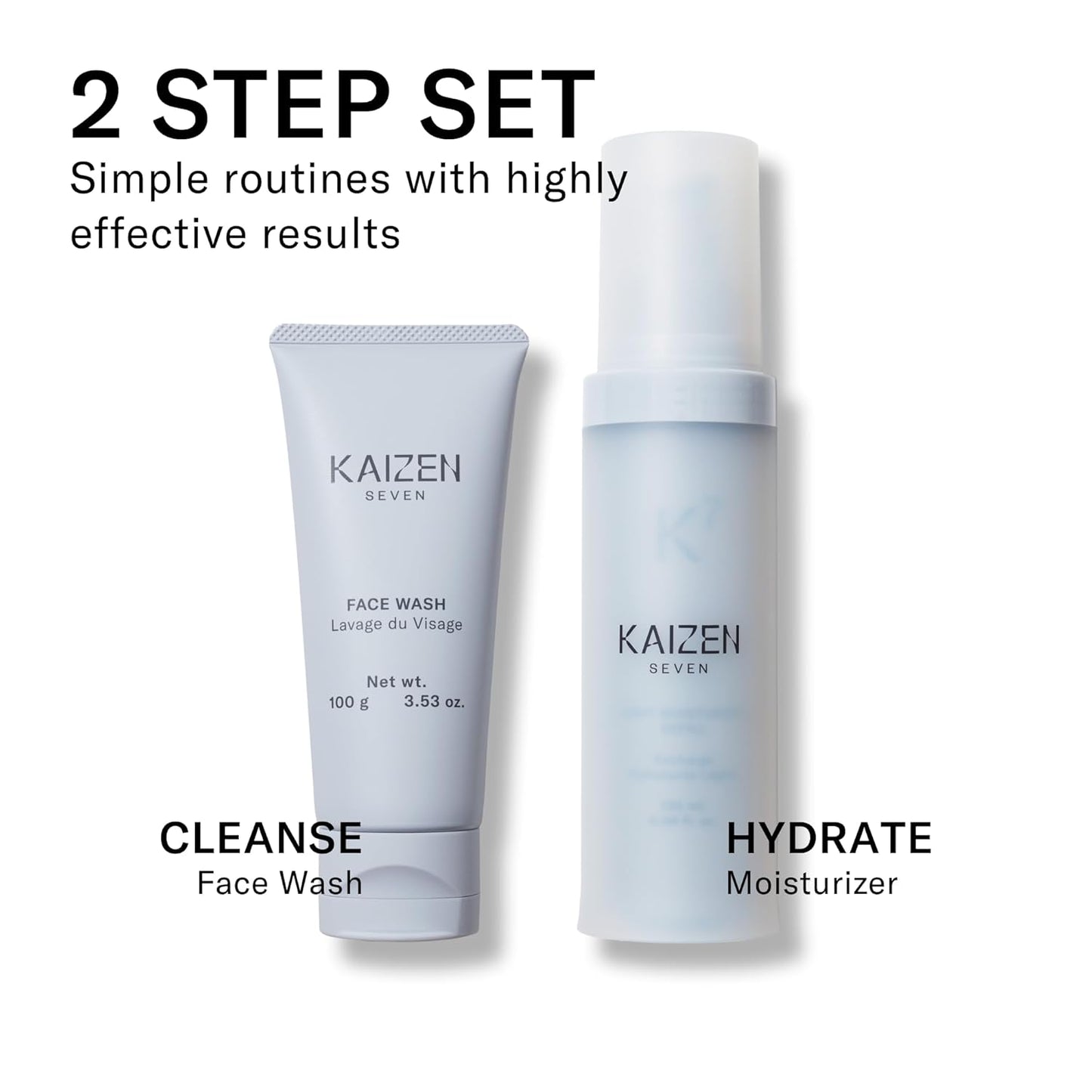 2-Step Set for Men | Made in Japan | Face Wash 100ML and Light Moisturizer 120ML