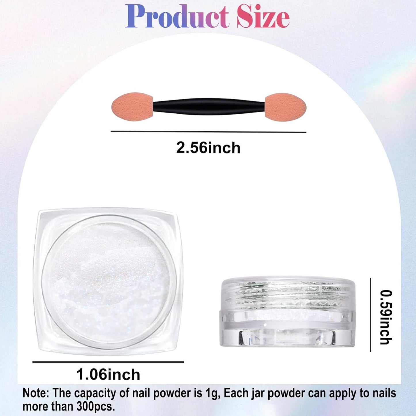 SIUSIO White Pearl Chrome Nail Powder, 3pcs Iridescent Aurora Powder Metallic Mirror Effect Pigment Pearlescent Mermaid Pigment for Nail Art Manicure Decoration Sets