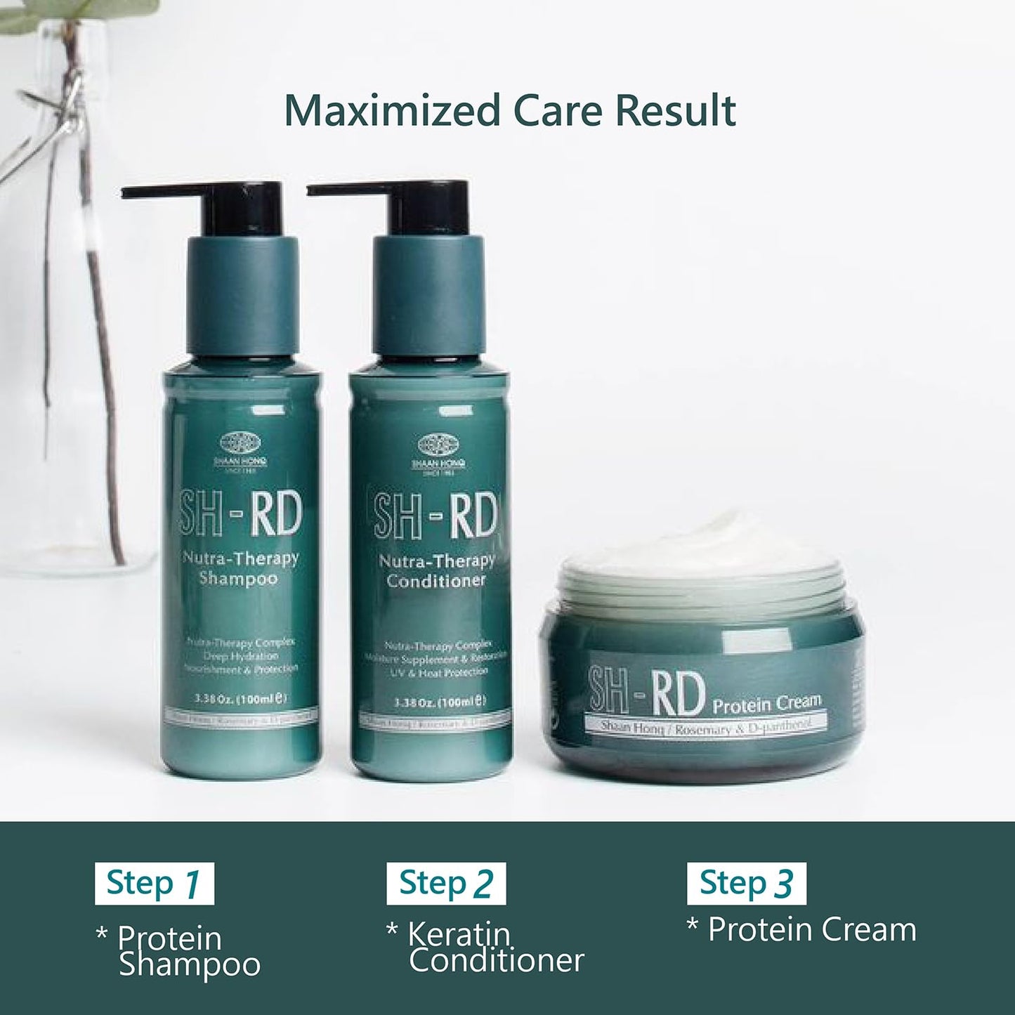 SH-RD Protein Cream for Dry Damaged Hair | Leave-In Protein Hair Treatment to Restore, Revitalize, and Repair Split Ends | Conditioning Haircare Product for All Hair Types - 1.69oz/50ml