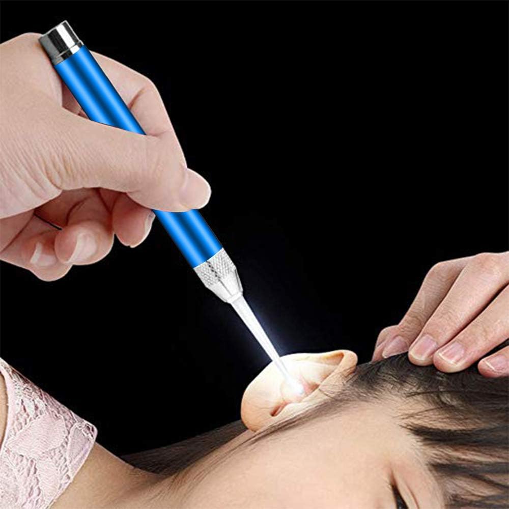 POZILAN Ear Picker Tweezers with LED Light - 8 Pack Ear Wax Removal Tool Cleaner Kit for Kids and Adults, Earwax Spoon Digger & Tweezers for Ear Cleaning Tool Gift Set