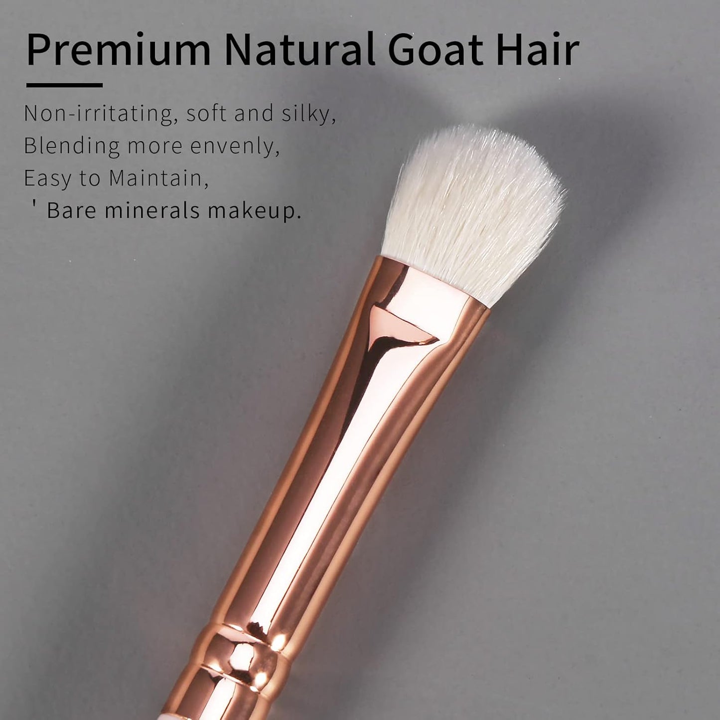 Natural Goat Hair Eyeshadow Brush, Large Smudge Eye Shadow Brush, Shader Eye Shadow Brushes, Single Natural Hair Makeup Brush, Single Eyeshadow Blending Brush.