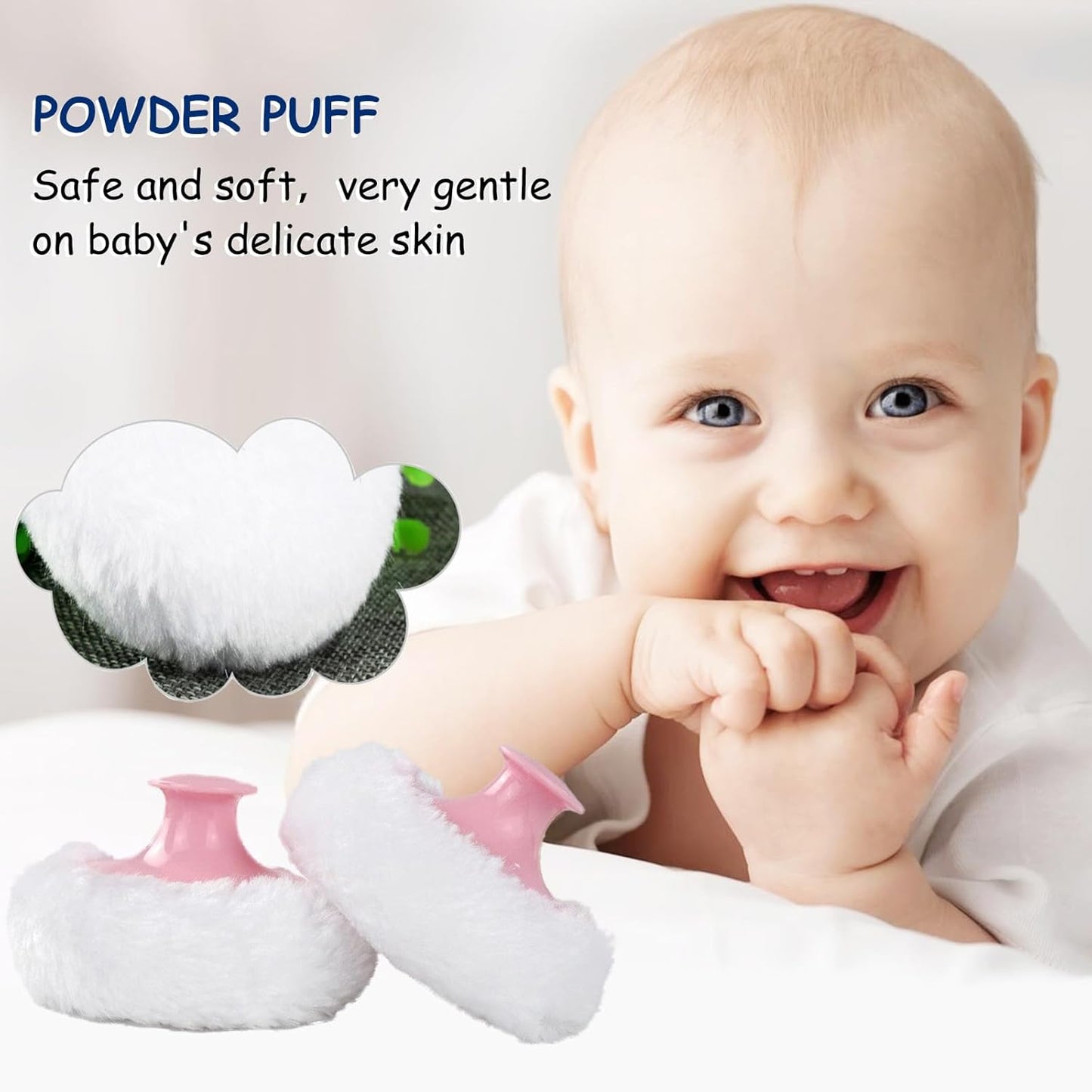 Body Powder Puff and Container for Dusting Powder, Women Powder Puff and Powder Case for Bath and Travel (Universe)