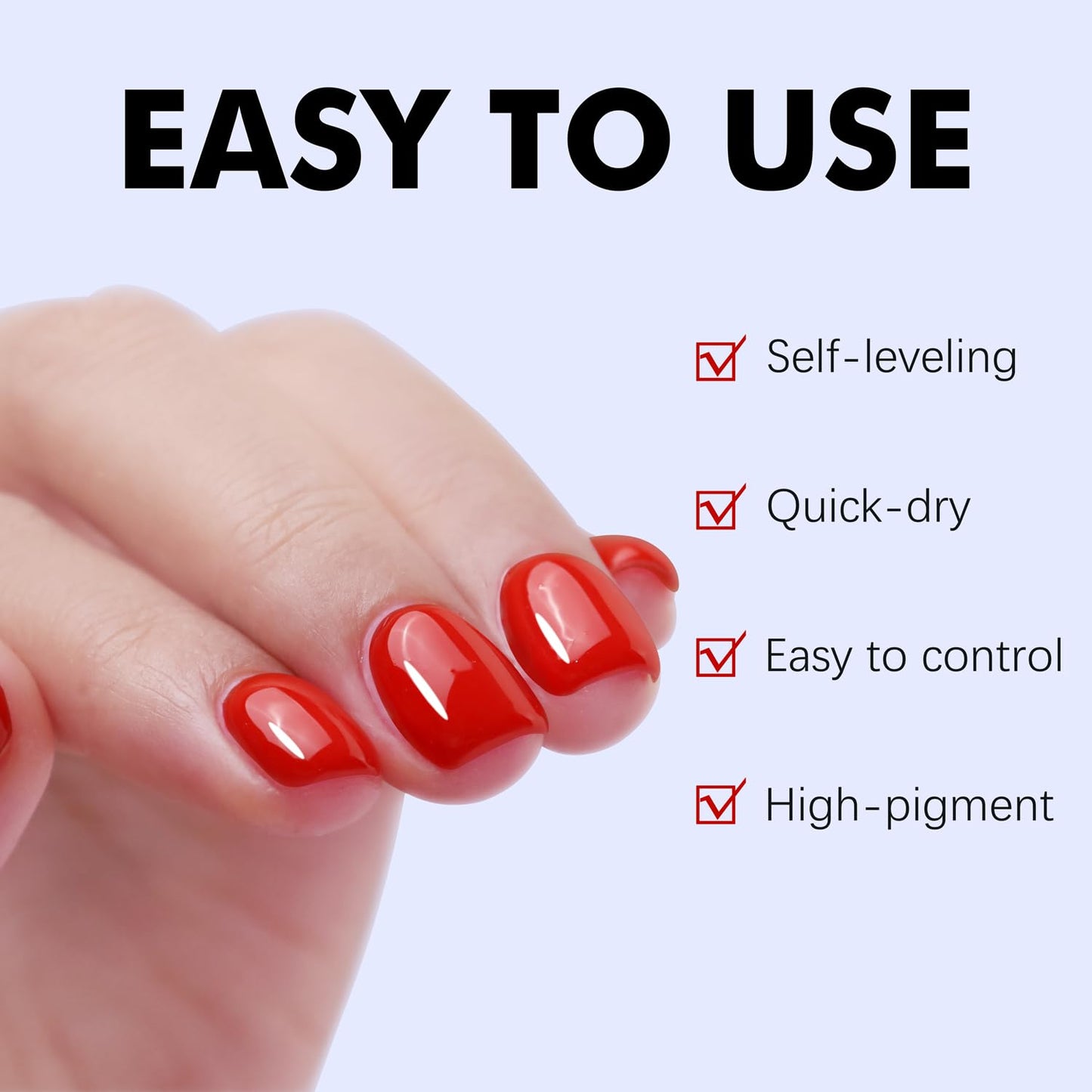 FZANEST Red Gel Polish Rubber Builder Base Coat Nail Strengthen Extension Harder for Thin Fragile Nails
