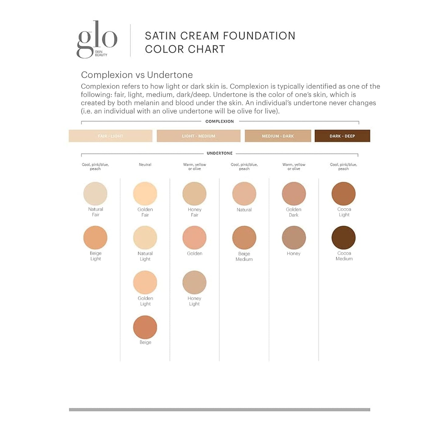 Glo Skin Beauty Satin Cream Foundation Makeup for Face, Honey Light - Full Coverage, Semi Matte Finish, Conceal Blemishes & Even Skin Tone