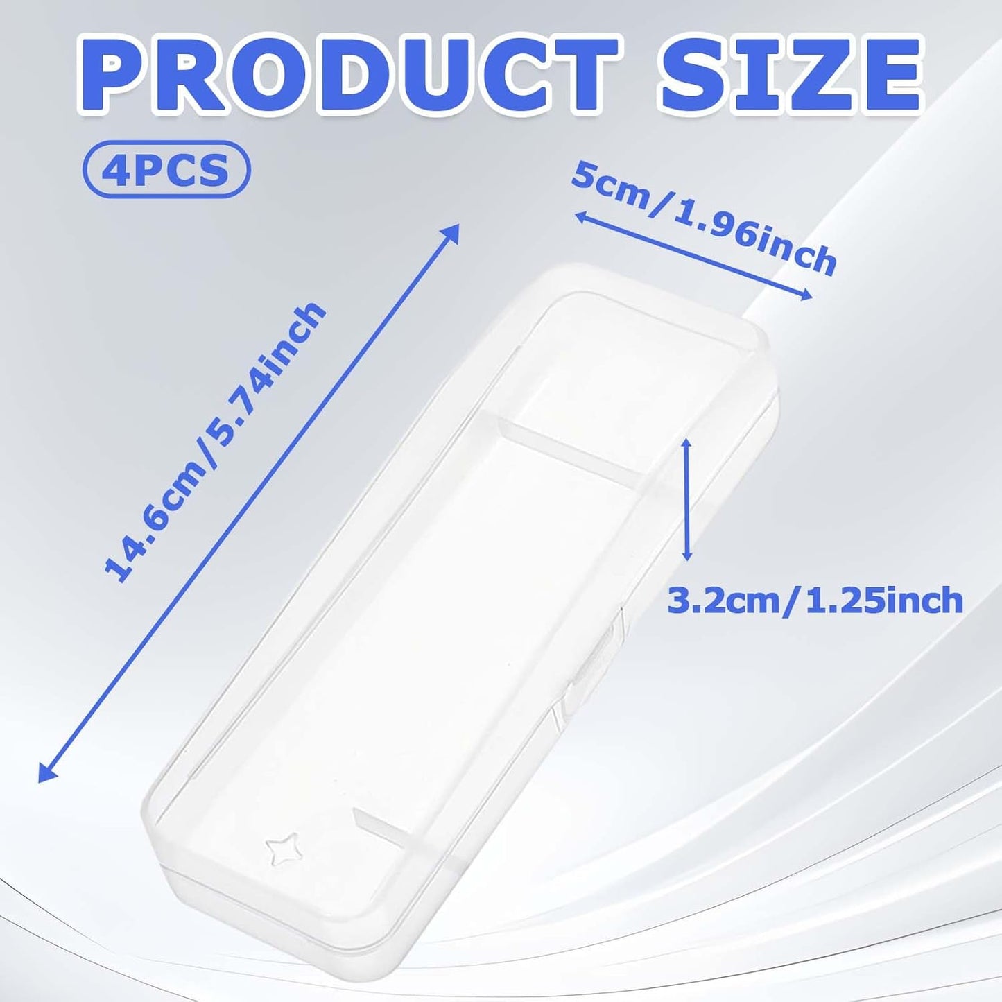 4 Pack Travel Manual Razor Case - Clear Plastic Shaver Storage Box Holder Razor Protector for Men's Manual Razors & Blade Refills, Portable Universal Protector Organizer (Transparent)