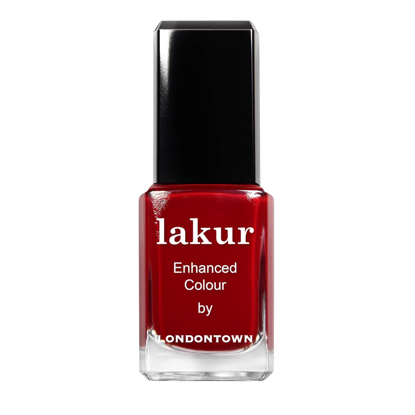 LONDONTOWN lakur Nail Polish - Chip-Resistant, Non-Toxic, Conditions & Hydrates Nails | Glossy Scarlet Red, Vendetta, .40 fl oz