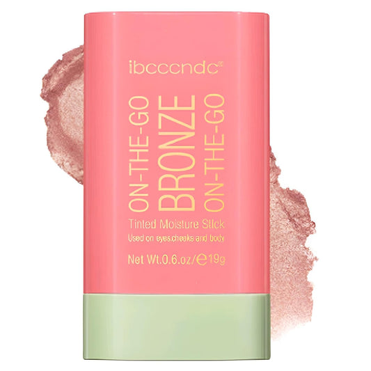 On-The-Go Bronzer Stick,Multi-Use Cream Contour Stick,Natural Long Lasting Face Bronzer,Smooth Highlighter Contour Stick,Bronze Contour Makeup Facial Shaping,01 Warm Glow