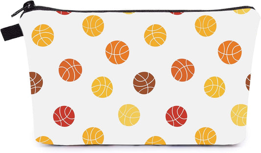 Makeup Bag Basketball Gifts Travel Cosmetic Bag Small Items Organizer for Purse (basketball-1)